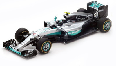 

Bburago 2016 Mercedes F1 W07 Hybrid, Diecast Model F1 Car,Scale 1/18 - Nico Rosberg(Silver, Black), Black;silver