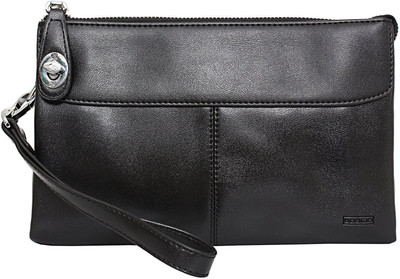

Bagaholics Women Casual Black Genuine Leather Money Clip(3 Card Slots)