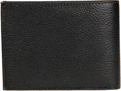 

LEATHER EFFECT Men Black Artificial Leather Wallet(8 Card Slots)