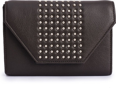 

Phive Rivers Women Evening/Party Black Genuine Leather Wallet(6 Card Slots), Dark grey