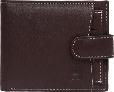 

U+N Men Brown Genuine Leather Wallet(6 Card Slots)