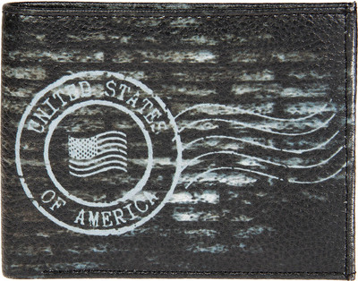 

LEATHER EFFECT Men Black Artificial Leather Wallet(8 Card Slots)