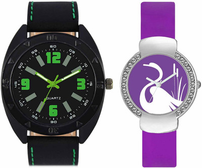 View Volga VL18VT22 Exclusive Leather & Plastic Boys & Girls Combo Watch  - For Men & Women Wrist Watches Price Online(Volga)