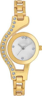 

LEBENSZEIT NEW WOMEN SPECIAL DIAMOND STUDDED WHITE DIAL METAL CHAIN WATCH Watch - For Women