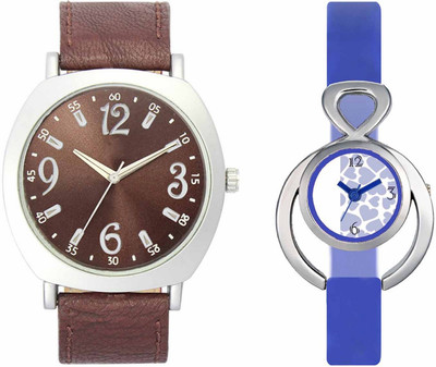 View Volga VL46VT12 Exclusive Leather & Plastic Boys & Girls Combo Watch  - For Men & Women Wrist Watches Price Online(Volga)