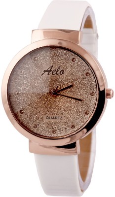 Aelo White Leather Belt Watch  - For Women   Watches  (Aelo)
