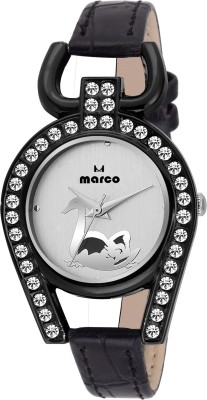 MARCO jewel mr-lrblkd02-white-blk Watch  - For Women   Watches  (Marco)
