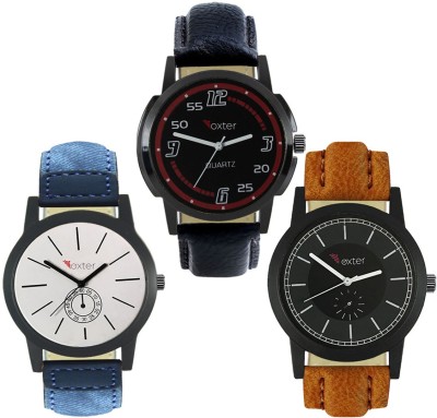 Foxter FX-M-410-417-423 Diwali Special 3 Watches Combo With Desiginer Dial And Strap Watch  - For Men   Watches  (Foxter)