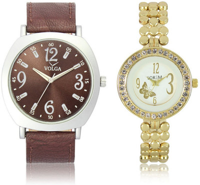 View Shivam Retail VL46LR0203 New Latest Collection Metal & Leather Strap Boys & Girls Combo Watch  - For Men & Women Wrist Watches Price Online(Shivam Retail)