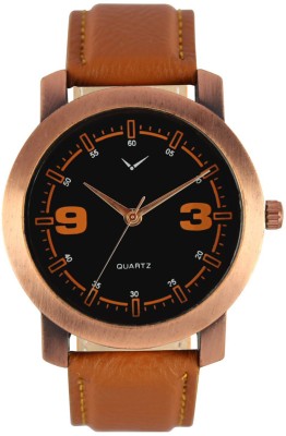 Fashionnow Brown Coloured Leather Strap Men Watch Water Resistant Watch  - For Men   Watches  (Fashionnow)