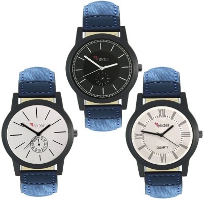 Foxter FX-M-410-415-420 Diwali Special 3 Watches Combo With Desiginer Dial And Strap Watch  - For Men   Watches  (Foxter)