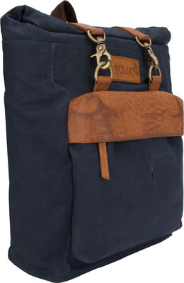 

VOLOQ Hampi Canvas Weekender Multipurpose Roll Top Backpack fits 16 inch laptop is 25 Litres and Vegan 23 L Backpack(Blue), Navy blue