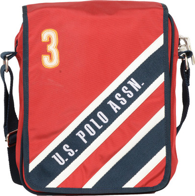 U.S. Polo Assn USAB0046 Messenger Bag(Red, 5 inch)