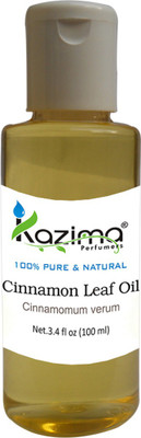 

KAZIMA Cinnamon leaf (Dalchini) Oil (100ML) 100% Pure Natural & Undiluted For Skin care & Hair treatment(100 ml)