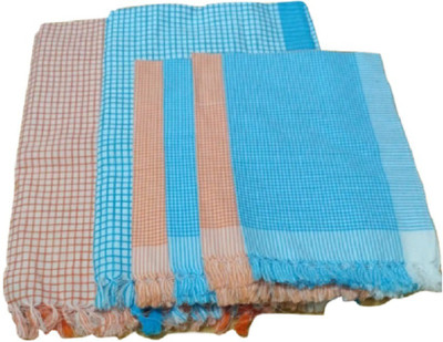 Cotton colors Cotton 250 GSM Bath, Hand Towel Set(Pack of 6)