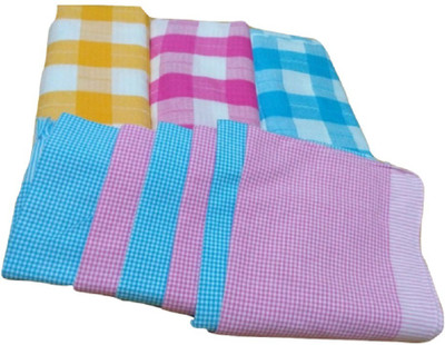 Cotton colors Cotton 250 GSM Bath, Hand Towel Set(Pack of 9)