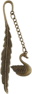 

Tootpado Metal Bookmarks Duck With Feather Design - (STAh295) - Antique Copper Look Metal Bookmark(Animal, Brown)