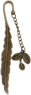 

Tootpado Metal Bookmarks Leaf With Feather Design - (STAh305) - Antique Copper Look Metal Bookmark(Flowers, Brown)