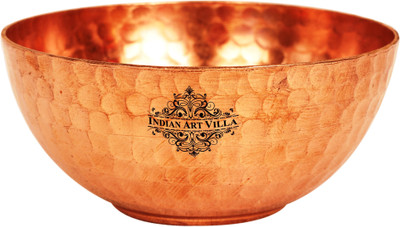 

IndianArtVilla Hammered Copper Serving Bowl, Serveware Dinnerware, Hotel Restaurant,100ml, Diameter 3.1 Inch Copper Bowl(Brown, Pack of 1)