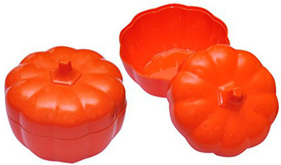 

Blossom Trendz Pumpkin Shaped Covered Candy Dish Bowl Holder(2pcs) Melamine Bowl(Orange, Pack of 2)