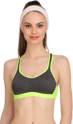 Popocracy Women Sports Lightly Padded Bra(Light Green) Popocracy Women Sports Lightly Padded Bra(Light Green)