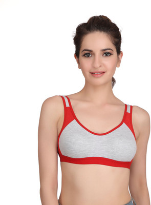 Popocracy Women Sports Lightly Padded Bra(Red) Popocracy Women Sports Lightly Padded Bra(Red)