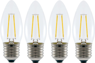 Origin 3 W Basic Candle E27 LED Bulb(Yellow, Pack of 4)