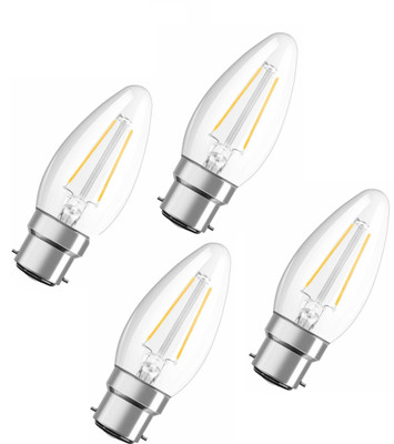 Origin 3 W Basic Candle B22 LED Bulb(Yellow, Pack of 4)