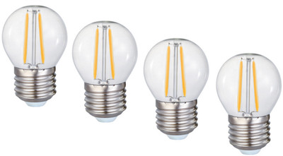 Origin 3 W Basic Round E27 LED Bulb(Yellow, Pack of 4)