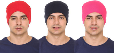 SHAUN Solid Beanie Cap(Pack of 3)