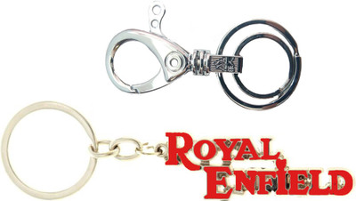 

MGP Fashion Royal Enfield Motorcycles Gold Metal Design Hook Locking Locking Key Chain combo no. 195 Locking Key Chain(Multicolor)