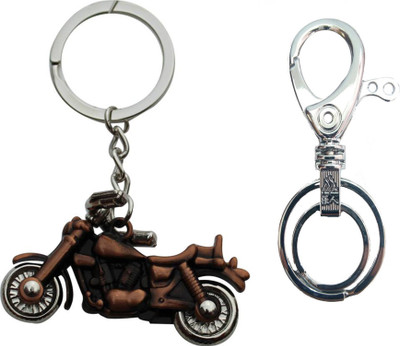 

MGP Fashion Royal Enfield Motorcycles Gold Metal Design Hook Locking Locking Key Chain combo no. 194 Locking Key Chain(Multicolor)