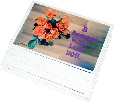 

stawnch STAWNCH 8 REASONS WHY I LOVE YOU GREETING CARDS FOR VALENTINES DAY [SET OF 8 CARDS SIZE 4.5" X 3"] Greeting Card(Multicolor, Pack of 1)