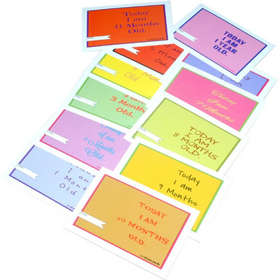 

stawnch STAWNCH BABY MILE STONES GREETING CARDS [SET OF 12 CARDS SIZE 4.5" X 3"] Greeting Card(Multicolor, Pack of 12)
