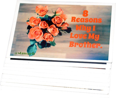 

stawnch 8 REASONS WHY I LOVE MY BROTHER Greeting Card(Multicolor, Pack of 8)