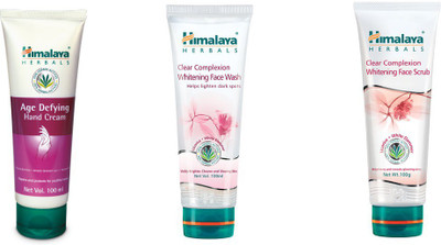 

Himalaya Clear Complexion Whitening Face Wash, Age Defying Hand Cream, Clear Complexion Whitening Face Scrub(Set of 3)