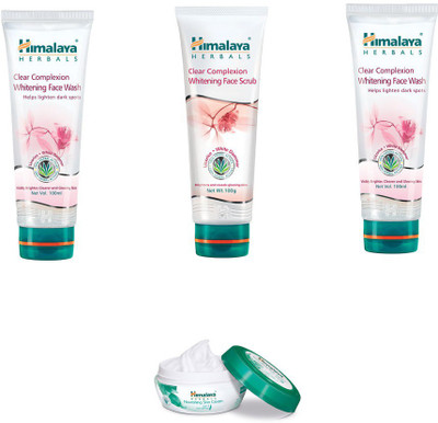 

Himalaya Clear Complexion Whitening Face Wash, Clear Complexion Whitening Face Scrub, Clear Complexion Whitening Face Wash, Nourishing Skin Cream(Set of 4)