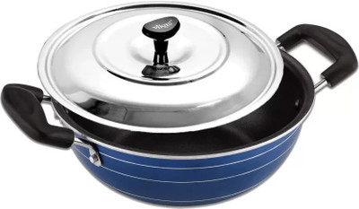 

The Kitchen Queen Non stick Kadai with Lid 240 mm (3 Ltr) Cookware Set(Aluminium, 1 - Piece), Blue