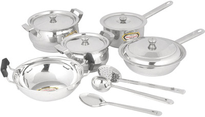 

Premium 12Pcs Cookware Pot and Pan Set-Stainless Steel Induction Bottom Cookware Set(Stainless Steel, 12 - Piece)
