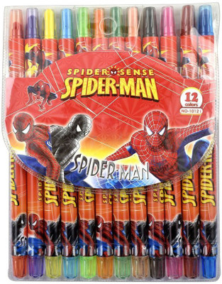 

Disney Spiderman Rolling Twist Up Crayons(Set of 1, Multicolor)