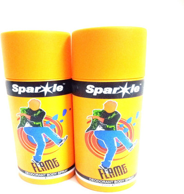 Sparkle Flame Body Spray - For Men(300 ml, Pack of 2)