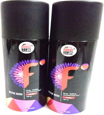 

Marya Day Active Rush Deodorant Spray - For Men(300 ml, Pack of 2)