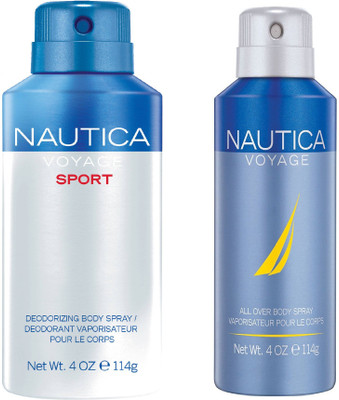 

Nautica Voyage and Sport Deodorant Spray - For Men(300 ml, Pack of 2)