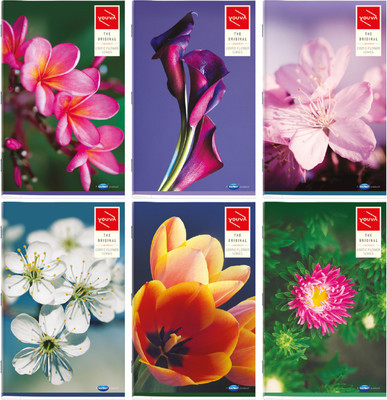 

navneet Regular Notebook(Exotic Flower Series, Multicolor, Pack of 6)