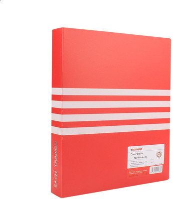 

TRANBO Plastic 100 Pocket Display File (A4 Size, Red)(Set Of 1, Red)