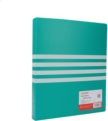 

TRANBO Plastic 100 Pocket Display File (A4 Size, Green)(Set Of 1, Green)