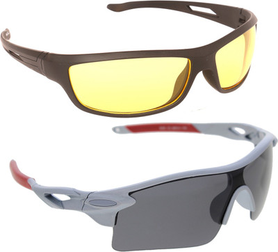 

Vast Combo Motorcycle Goggles(Black, Grey, Silver), Black;gray / silver