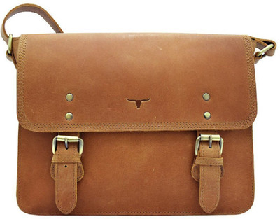 

iconicstyle 15 inch Laptop Messenger Bag(Tan), Cognac