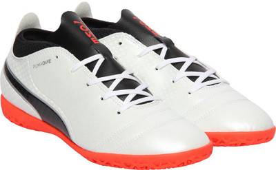 

Puma Boys & Girls Lace Football Shoes(White, White-black-coral