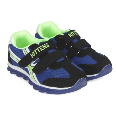 

KITTENS Boys Velcro Running Shoes(Blue, Royal